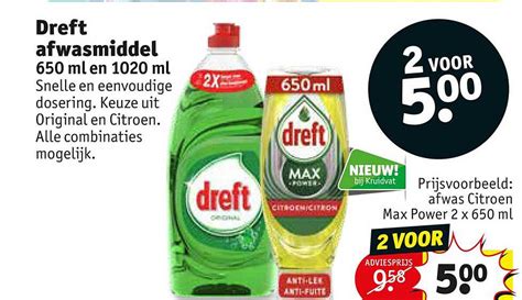 Dreft Afwasmiddel Aanbieding Bij Kruidvat Folders Nl