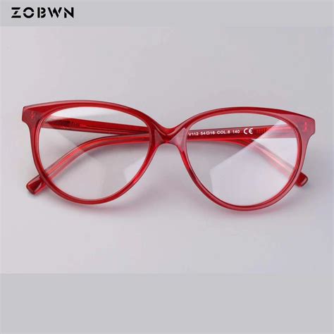 ZOBWN 2018 hot sale Women Eyeglasses red color Frame ladies Eye Glasses ...