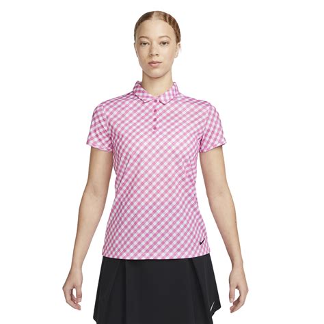 Nike Dri Fit Victory Short Sleeve Gingham Polo Shirt Pga Tour Superstore