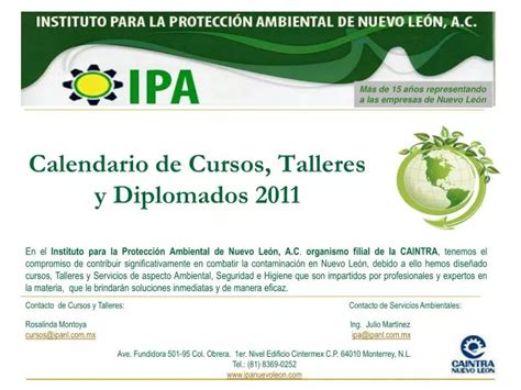 Ppt Calendario De Cursos Talleres Y Diplomados Powerpoint