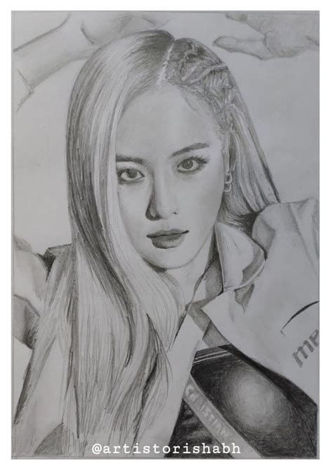 Pencil Sketch Rose Blackpink Drawing Easy Bmp Online