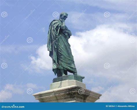 Ovidius Statue stockfoto. Bild von geschichte, mann, himmel - 58264