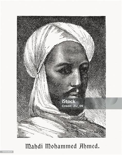 Muhammad Ahmad Islamic Political Leader Wood Engraving Published In