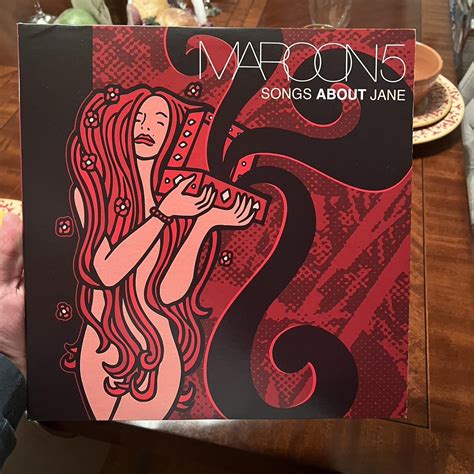 Maroon 5 - Songs About Jane red/white marble... - Depop