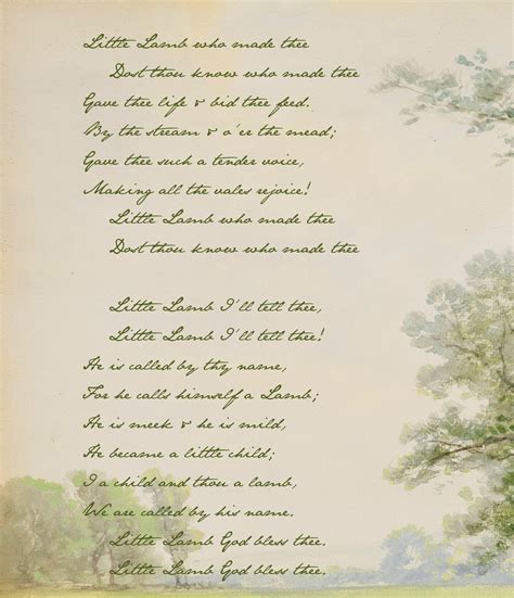 The Lamb | William Blake | Poetry Art | Print | Digital Download