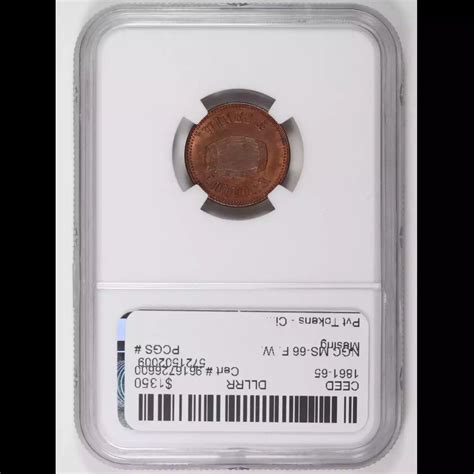 1861 65 Pvt Tokens Civil War Tokens Indiana NGC MS 66 F W Mesing F