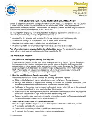 Fillable Online Cob Annexation Procedures City Of Bellingham Cob