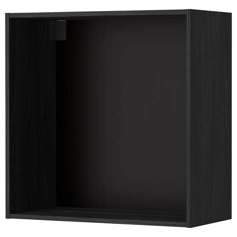 METOD wall cabinet frame, wood effect black, 80x37x80 cm - IKEA