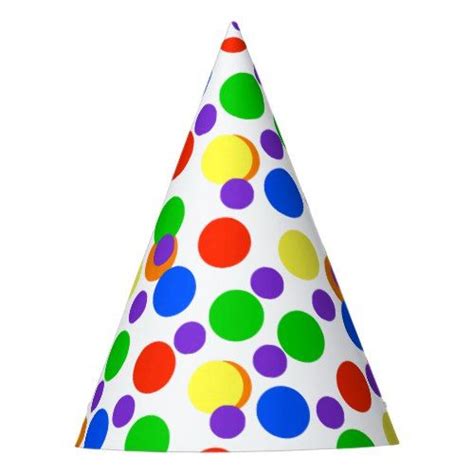 Birthday Party Supplies Zazzle Birthday Party Hats Polka Dot