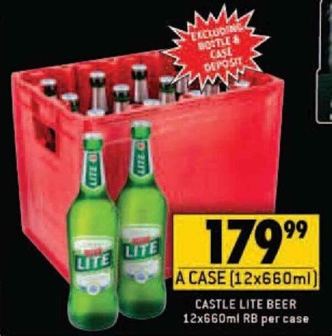 Castle Lite Beer 12 X 660ml Per Case Offer At Shoprite Liquor