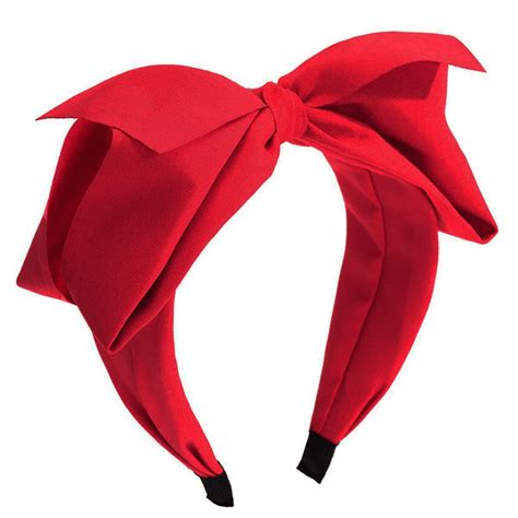 Lvyeer Red Big Bow Headbands For Women Bowknot Headbands Cute Red Headbands Red A