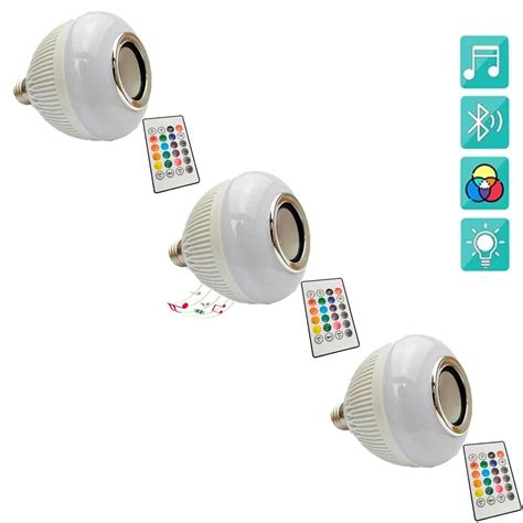 Kit L Mpadas Led Rgb Controle E Alto Falante Bluetooth