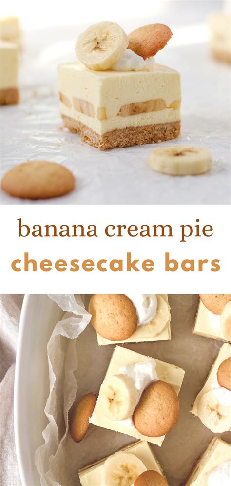 Banana Cream Pie Cheesecake Bars