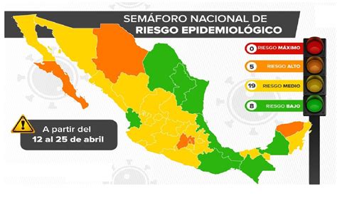 Sem Foro Epidemiol Gico En M Xico Con Estados En Verde