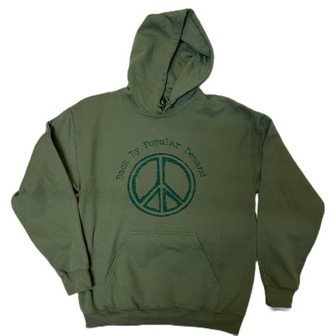 Peace Back By Popular Demand Hoodie Military Green Edeadshop