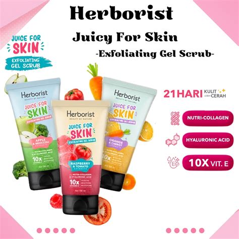 Jual Herborist Juice For Skin Exfoliating Gel Scrub Ml Shopee