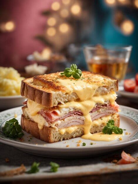 Croque Monsieur K Stliches Franz Sisches Schinken K Se Sandwich Mit