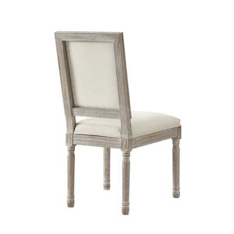 Rustic Manor Talan Contemporary Upholstered Cream White Linen Dining