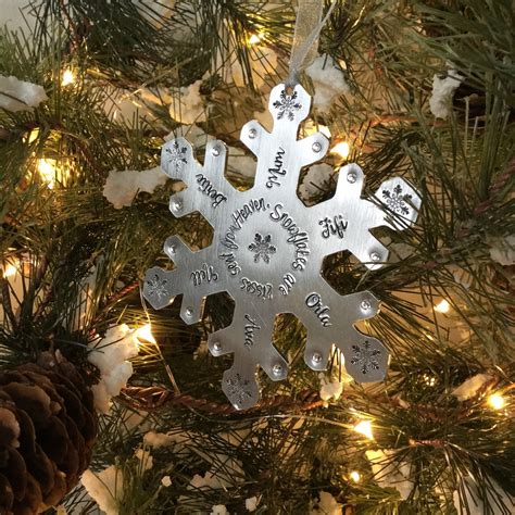 Personalised Memorial Snowflake Decoration Etsy