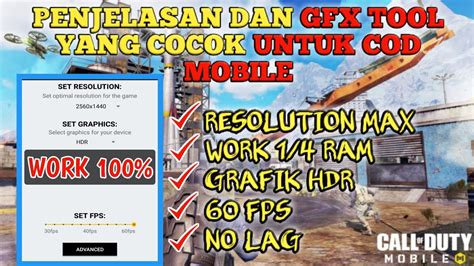 FIX LAG CODM CARA SETTING GFX TOOL WORK UNTUK HP KENTANG 1 4 RAM YouTube