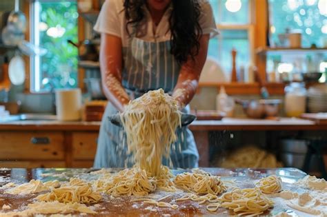 Premium Photo Homemade Pasta Making Artisanal Culinary Craft