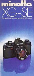 Minolta XG Series Camera Brochures