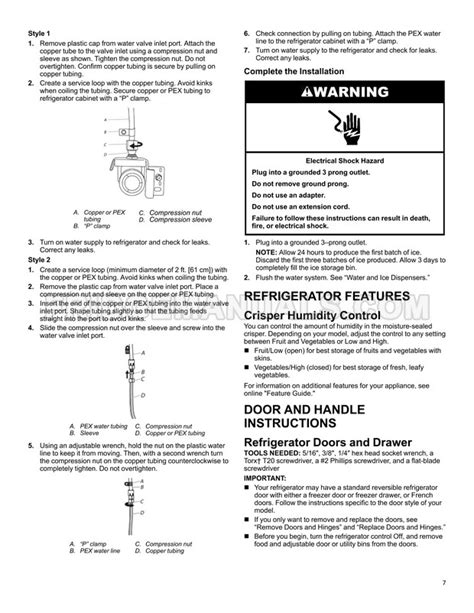 Whirlpool WRB329DMBM Bottom Freezer Refrigerator Owner's Manual