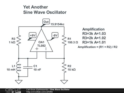 Sine Wave Oscillator Circuit Diagram Electrical Sine Wav