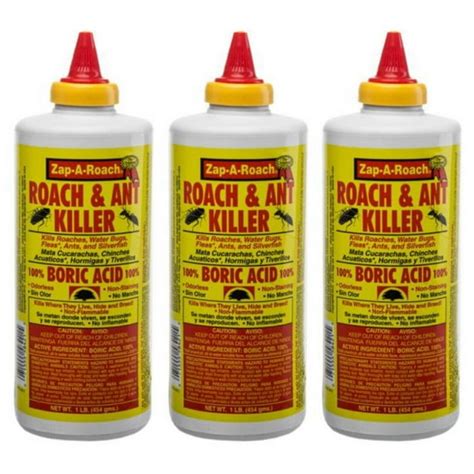 Zap-A-Roach 100 Percent Boric Acid Roach Ant Killer Odorless Water Bug ...