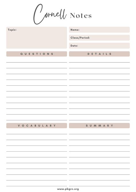 19 FREE Printable Cornell Notes PDF Templates 2024