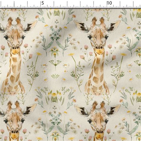 Giraffe Fabric Etsy