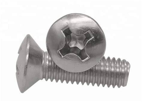 Metric Cross Recessed Screw Phillips Raised Countersunk Head Machine Screw