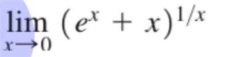 Solved Limx→0 Ex X 1x