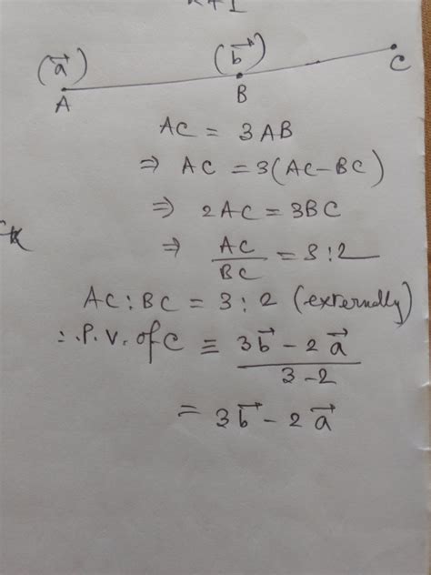 If Vec A And Vec B Are Postion Vectors Of A And B Respectively Then