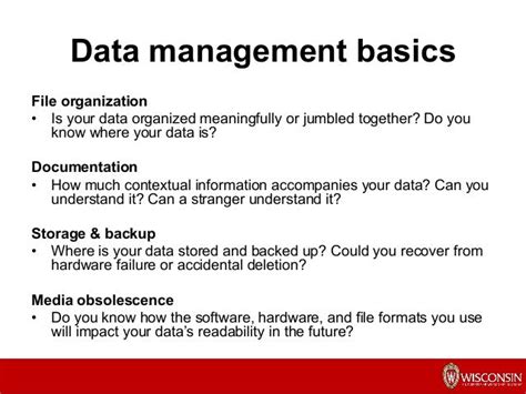 Practical Best Practices For Data Management