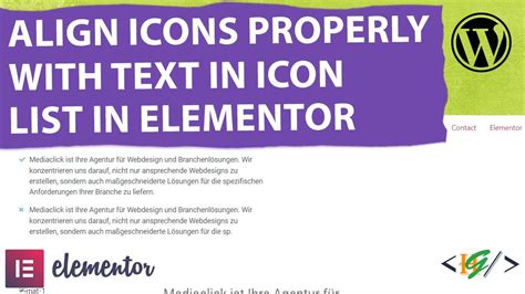 How To Align Icons Properly With Text In Icon List Widget In Elementor