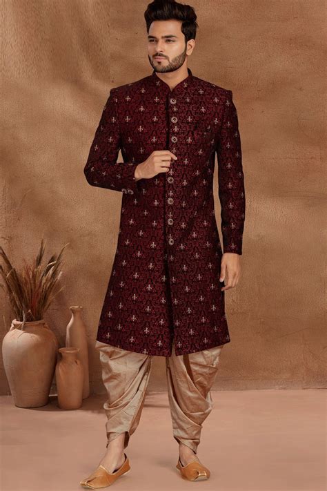 Maroon Sherwani With Jacket Ubicaciondepersonas Cdmx Gob Mx