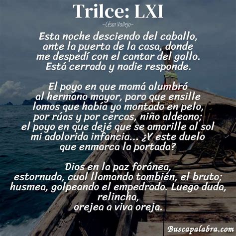 Poema Trilce Lxi De César Vallejo Análisis Del Poema