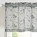 Amazon Lazzzy Small Curtain Valance Grey Window Tier 16 Inch Sheer