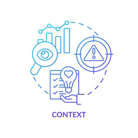 Context Blue Gradient Concept Icon Linear Color Symbol Vector Linear