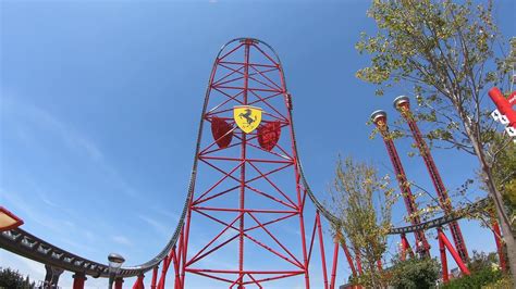 Red Force Off Ride Ferrari Land 4k 60fps Tallest And Fastest Coaster In