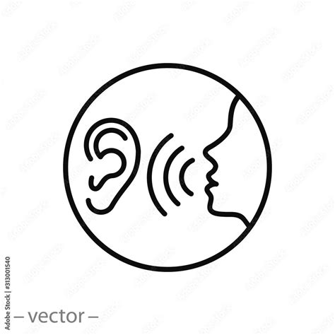 Listen Carefully To The Speaker Icon Social Communication Human