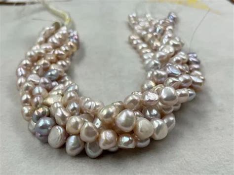 Freshwater Tumble Shape Light Pink Mm Pearl Beads At Rs Gram