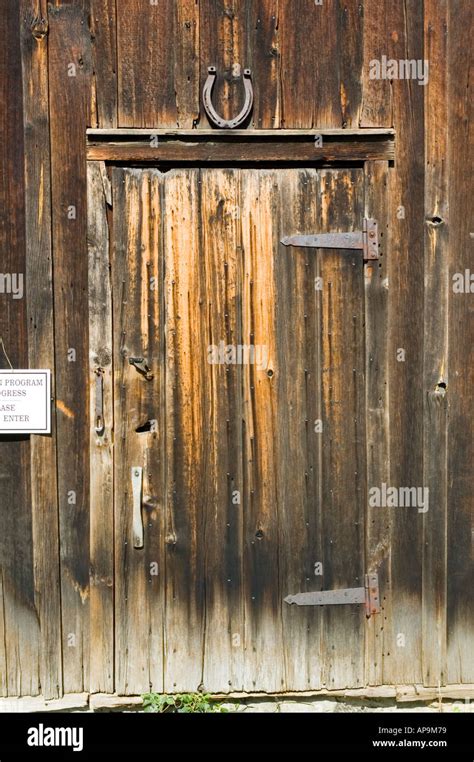 Doorway Into Old Barn Stock Photo Alamy