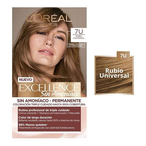 Tinte Para Cabello L Or Al Excellence Sin Amon Aco U Rubio Universal