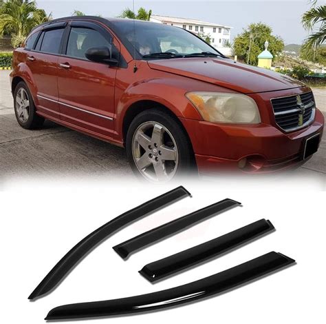 Puermto Original Side Window Wind Deflector 4pcs Out Channel Tape On