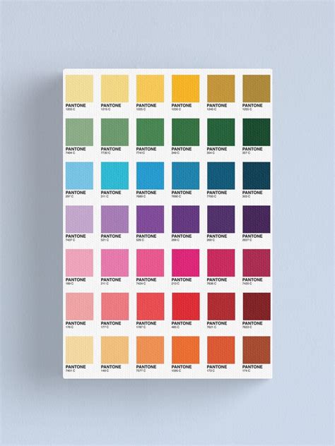 Shades Of Pantone Colors Canvas Print For Sale By Aprilsldesigns