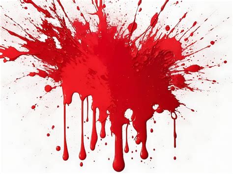 Premium Ai Image Blood Dripping On White Background