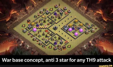 War Base Concept Anti 3 Star For Any Th9 Attack War Base Concept Anti 3