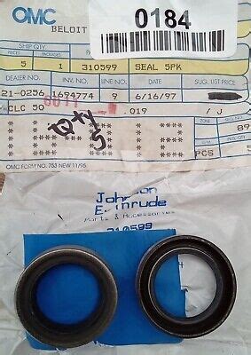 OMC PROPELLER SHAFT SEAL PN 310599 0310599 SIERRA 18 2012 SOLD